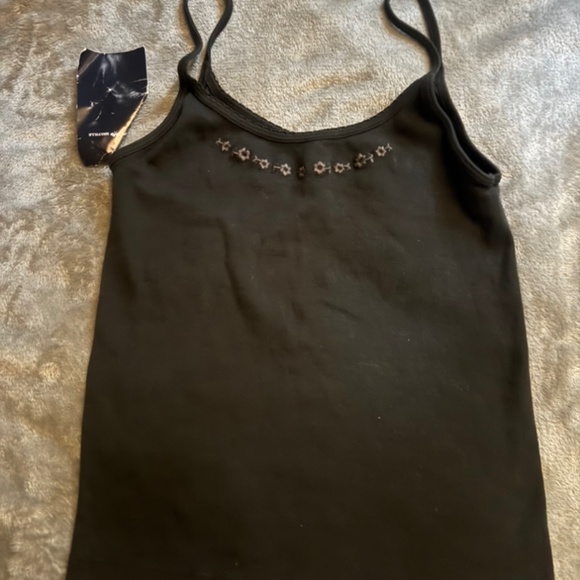 Brandy Melville black flower singlet - Picture 1 of 1